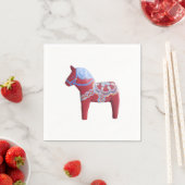 Serviettes en papier Dala Horse (En situation)