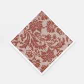 Serviettes en papier damassé rouille cuivre (Coin)