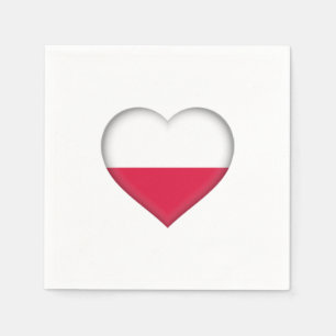 serviettes en papier d'amour polonais