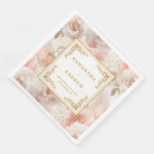 serviettes en papier d'aquarelle en ivoire broussa (Coin)