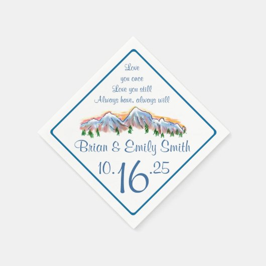 Serviettes en papier d'art personnalisables haut d (Coin)