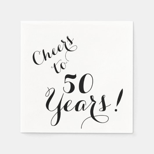 Serviettes en papier de 50 ans (Devant)