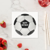 Serviettes en papier de bal de football (En situation)