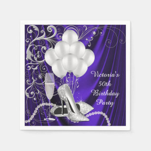 Serviettes en papier de chaussures violet pour fem