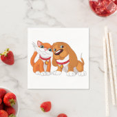 Serviettes En Papier De Chien Et De Chat (En situation)