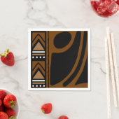 Serviettes en papier de conception de bogolan afri (En situation)