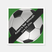 Serviettes en papier de conception de soccer (Devant)