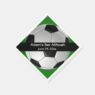 Serviettes en papier de conception de soccer