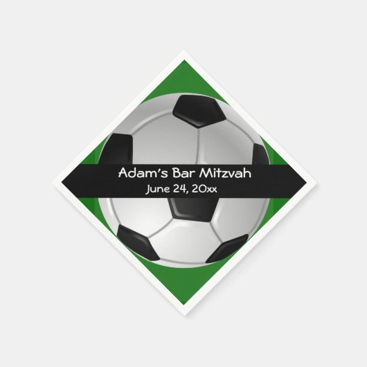 Serviettes en papier de conception de soccer (Coin)