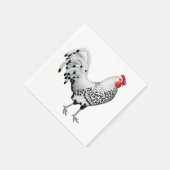 Serviettes en papier de coq de Hambourg en argent (Coin)