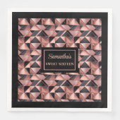 Serviettes en papier de couleurs tendance Rose Gol (Devant)