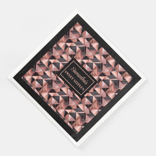 Serviettes en papier de couleurs tendances Rose Go (Coin)