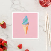 serviettes en papier de crème glacée origami (En situation)
