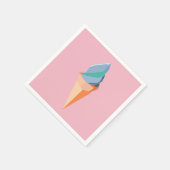 serviettes en papier de crème glacée origami (Coin)
