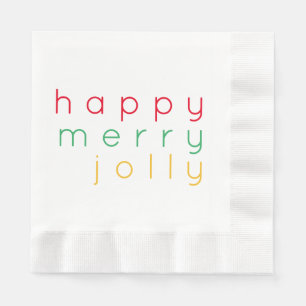 Serviettes en papier de déjeuner à devises HAPPY M