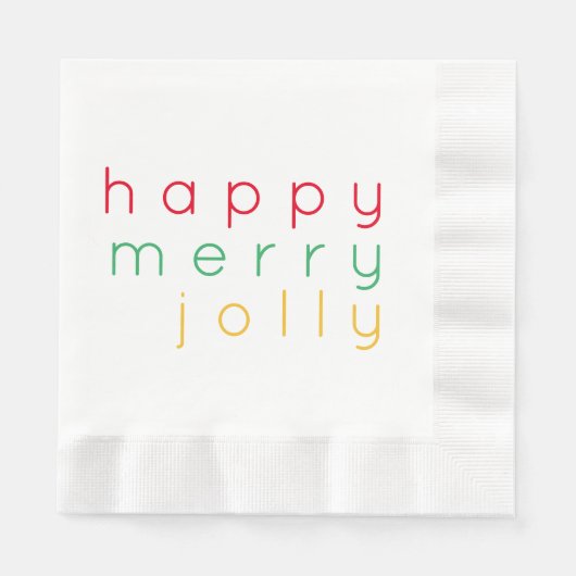 Serviettes en papier de déjeuner à devises HAPPY M (Devant)