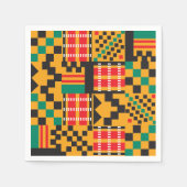 Serviettes en papier de designer Kente africain (Devant)