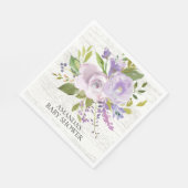Serviettes en papier de douche à fleurs violet rus (Coin)