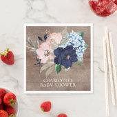 Serviettes en papier de douche florale rustique et (En situation)