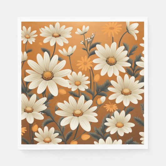 serviettes en papier de fleurs mignonnes (Devant)