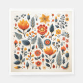serviettes en papier de fleurs mignonnes (Devant)