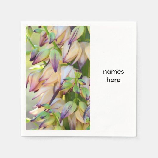 serviettes en papier de fleurs yucca (Devant)
