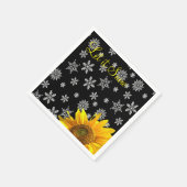 Serviettes en papier de flocons de tournesol (Coin)