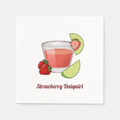 Serviettes en papier de fraise Daiquiri (Devant)