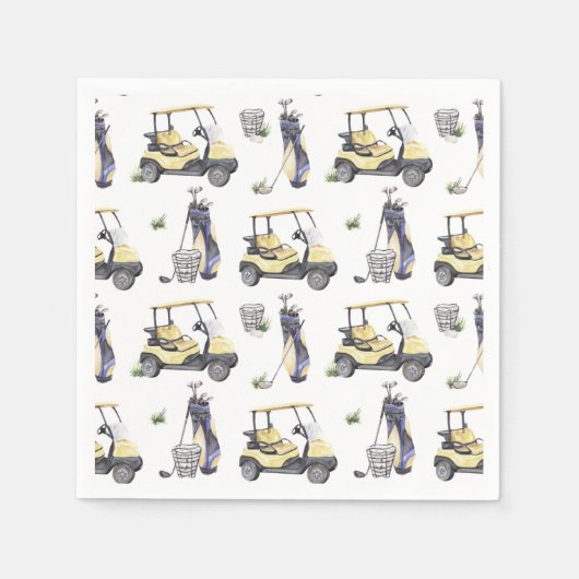Serviettes en papier de golf, Fournitures pour fêt (Devant)