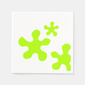 serviettes en papier de la fleur mince et verte (Devant)