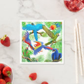 Serviettes en papier de la Jungle de Macaw Tropica (En situation)