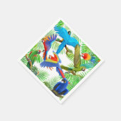Serviettes en papier de la Jungle de Macaw Tropica (Coin)