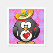 Serviettes en papier de la Saint-Valentin, pingoui (Devant)