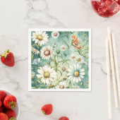 Serviettes en papier de marguerite, (En situation)
