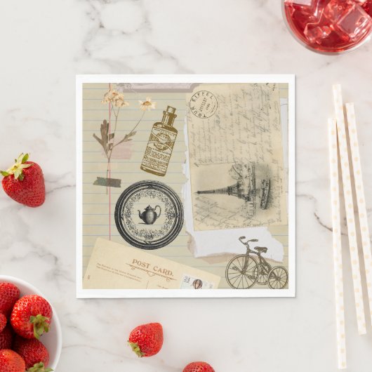 Serviettes en papier de mariage (En situation)