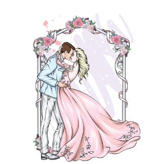 Serviettes en papier de mariée et de chambre