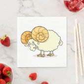 Serviettes en papier de mouton en bélier (En situation)