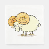 Serviettes en papier de mouton en bélier (Devant)