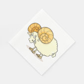 Serviettes en papier de mouton en bélier (Coin)