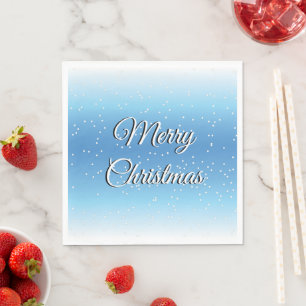 Serviettes en papier de Noël à thème de neige