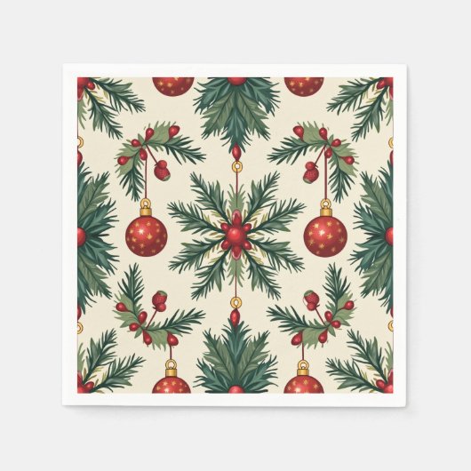 Serviettes en papier de Noël, Cocktail standard (Devant)