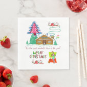 Serviettes en papier de Noël, Dame de nettoyage (En situation)