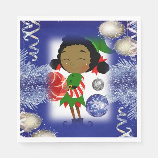 serviettes en papier de Noël, elfe (Devant)