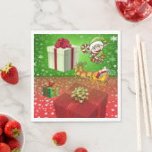 serviettes en papier de Noël, elfe (En situation)