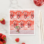 serviettes en papier de Noël, elfe (En situation)