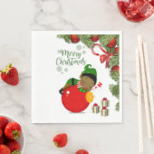 serviettes en papier de Noël, elfe (En situation)