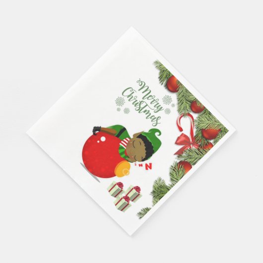 serviettes en papier de Noël, elfe (Coin)