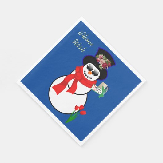 Serviettes en papier de Noël, Iphone Wish (Coin)