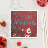 Serviettes en papier de Noël, Joyeux Noël (En situation)