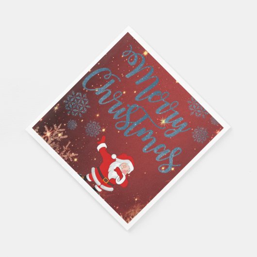 Serviettes en papier de Noël, Joyeux Noël (Coin)